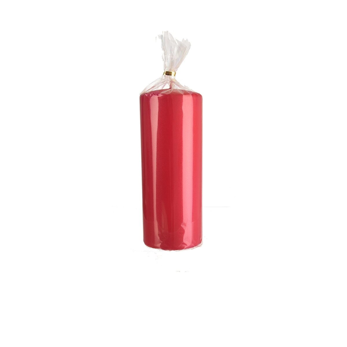 E-shop Matná valcová sviečka červená 7 × 18 cm