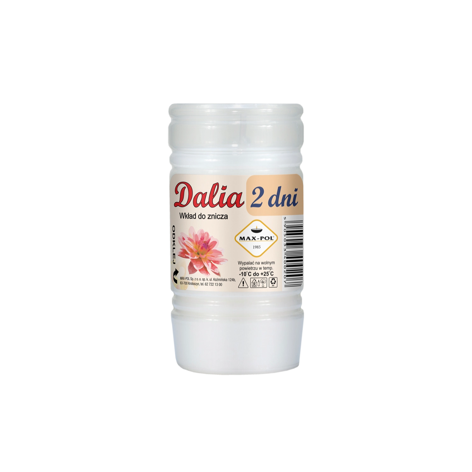 E-shop Sada 10 parafínových vložiek Dalia 11 cm – výdrž 48 hodín