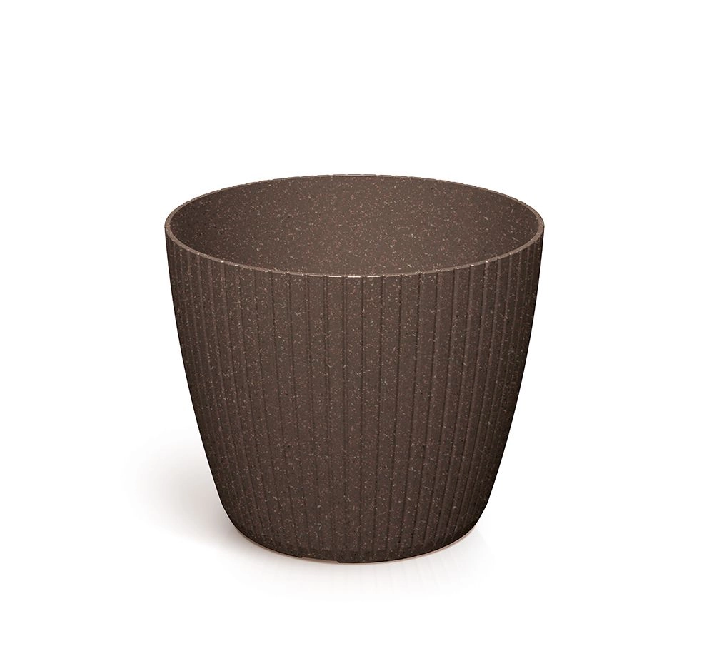 E-shop PROSPERPLAST Květináč LAMIA ECO WOOD káva ECO 17,8 cm