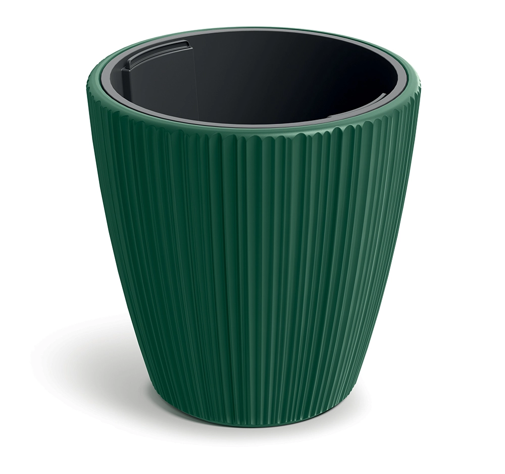 E-shop Prosperplast Plastový kvetináč OROS tmavozelený matný, 23,9 cm