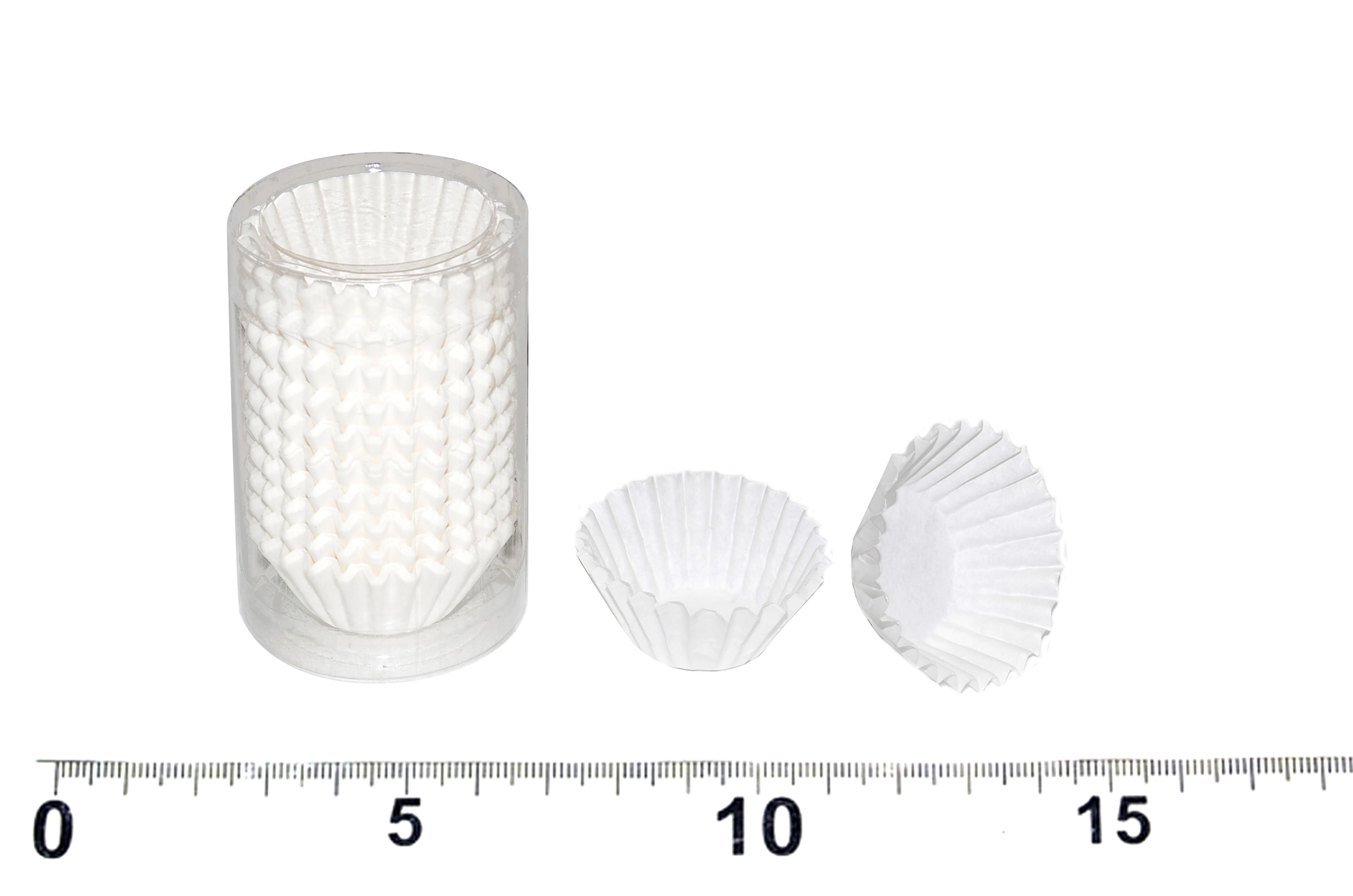 E-shop Papierové cukrárske košíčky biele, 100 ks (priemer 3 cm, výška 2,2 cm)