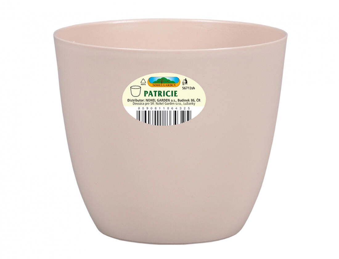 E-shop Obal na kvetináč PATRICIE MODERN 25 × 22 cm svetlohnedý