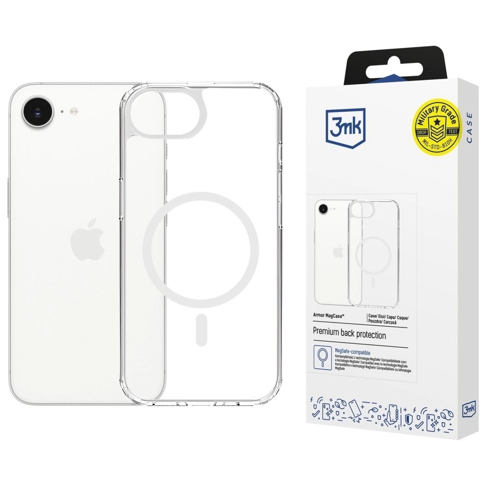 Priehľadné magnetické puzdro Armor MagCase pre iPhone 16e s MagSafe