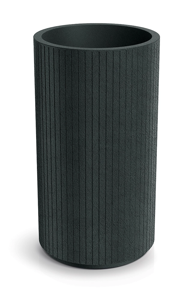 E-shop Prosperplast Plastový květináč COROS ROUND HIGH tmavě šedý, 40 cm