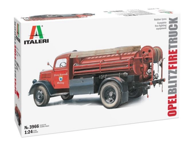 Model plastového hasičského vozidla Opel Blitz 1/24