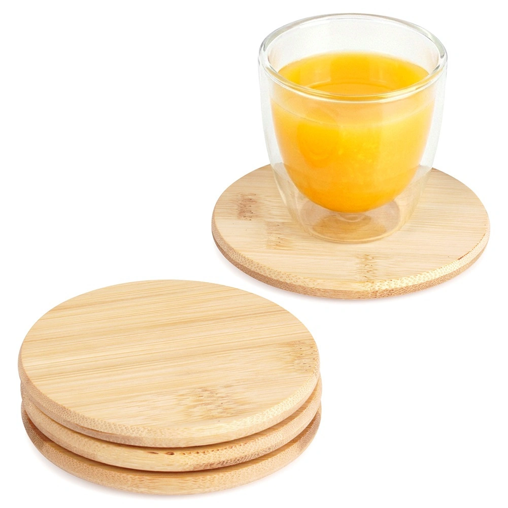 E-shop Bambusové podtácky 9,5 cm, sada 4 ks