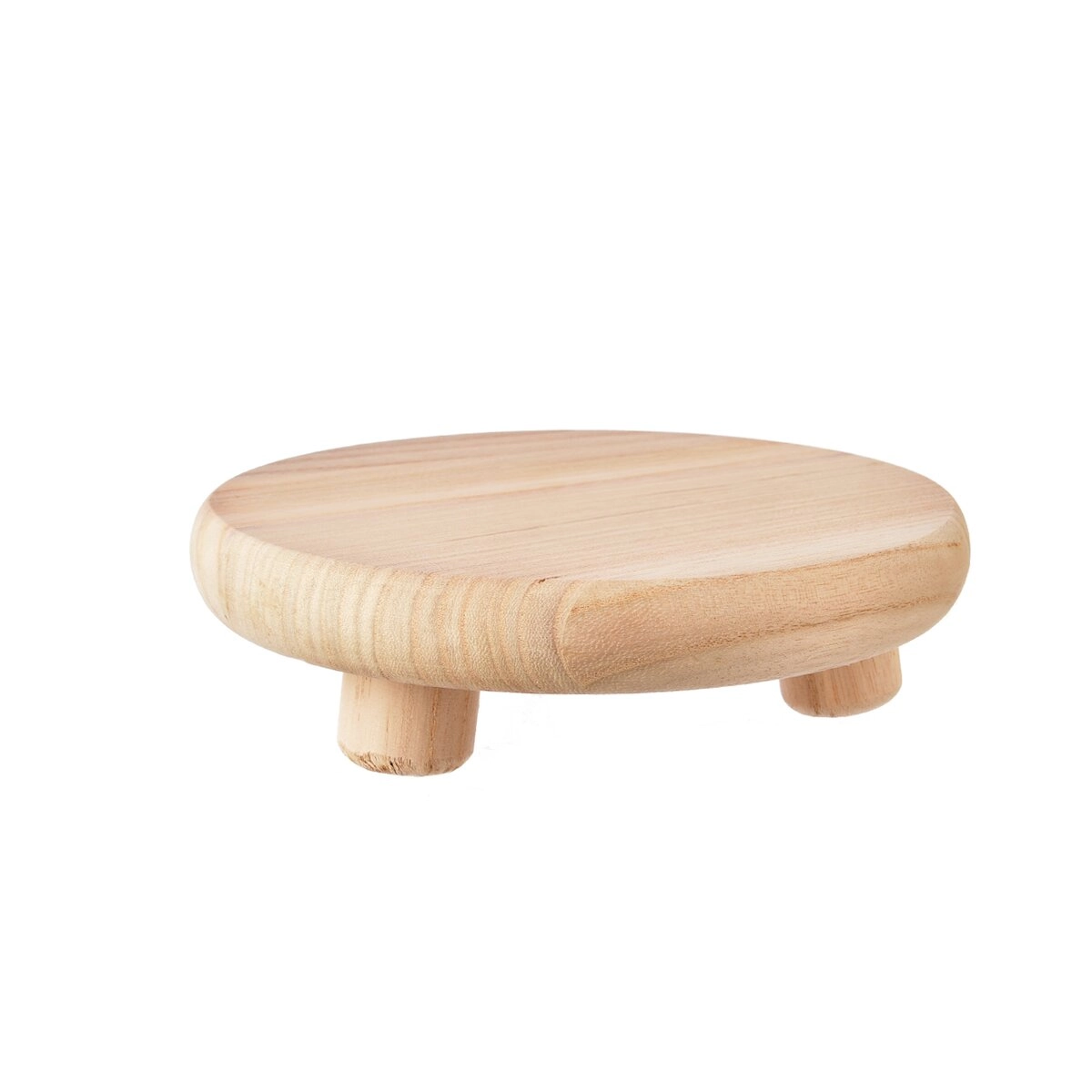 E-shop Dekoratívny drevený mini stolík hnedý 22 × 22 × 9 cm