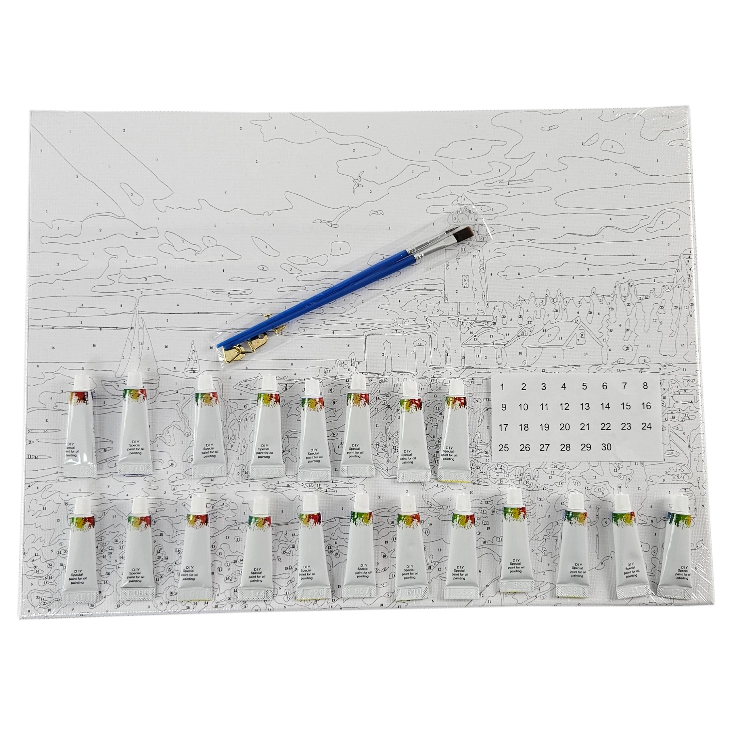 Maľovanie podľa čísel s rámom 40 × 50 cm – pirátska loď