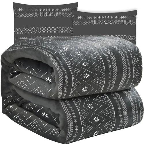 E-shop Ruhhy 22598 Deka + 2xobliečka na vankúš sivá 160x200