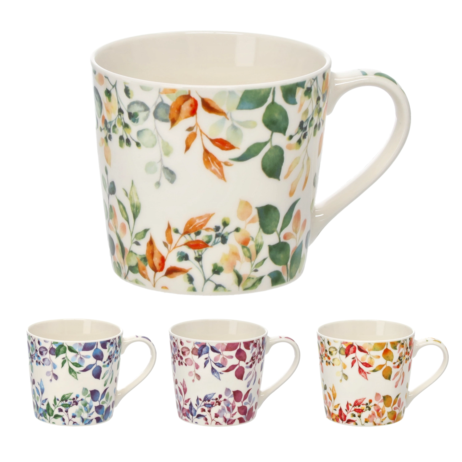 Porcelánový hrnček s botanickým motívom 400 ml