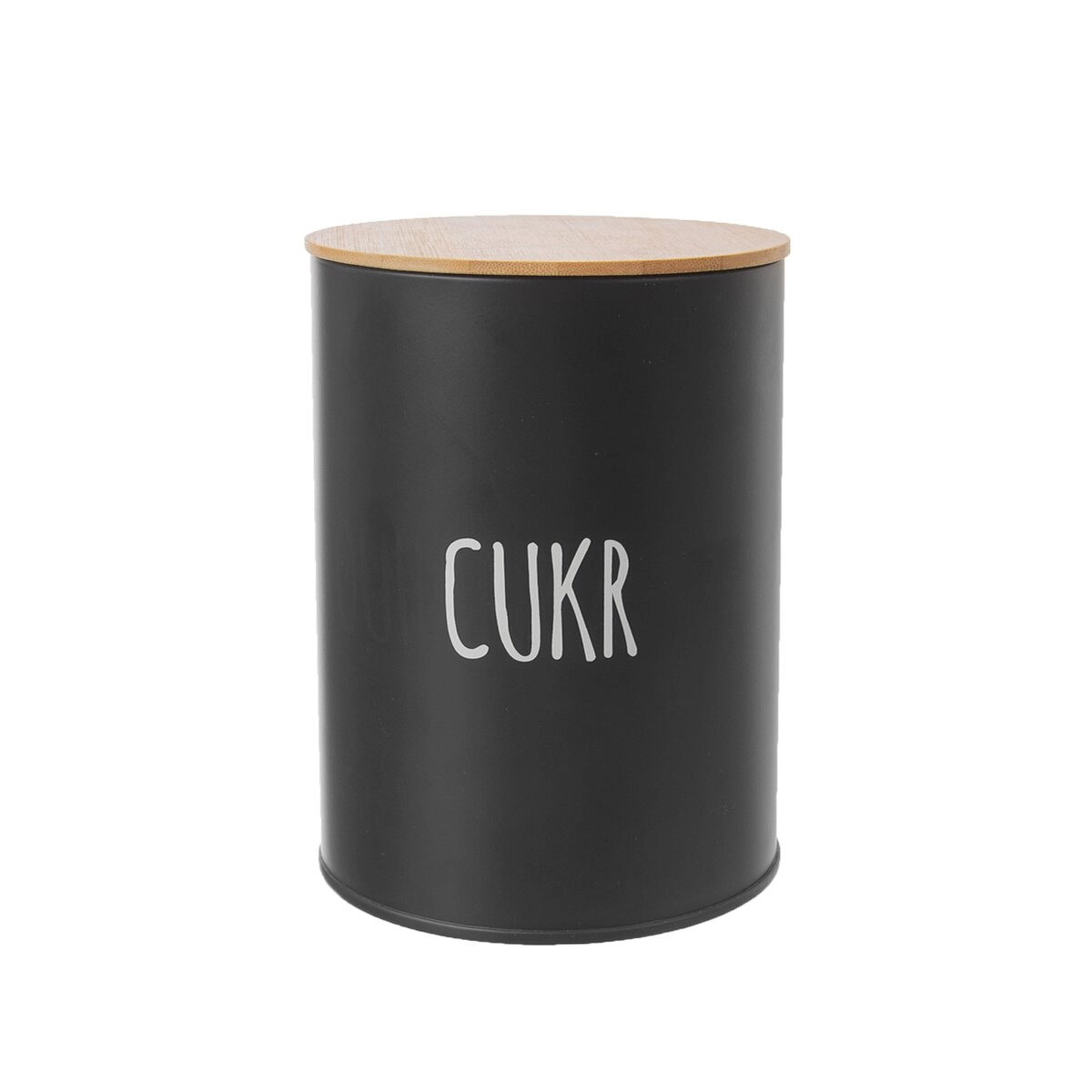 E-shop Dóza na cukor Black s bambusovým vekom 11 cm