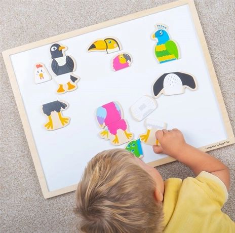 E-shop Bigjigs Toys magnetická tabuľka Vtáčie priatelia