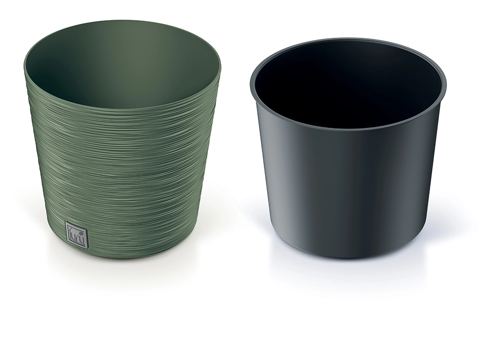 E-shop Prosperplast kvetináč Furu Round Zemitě zelená 25 cm