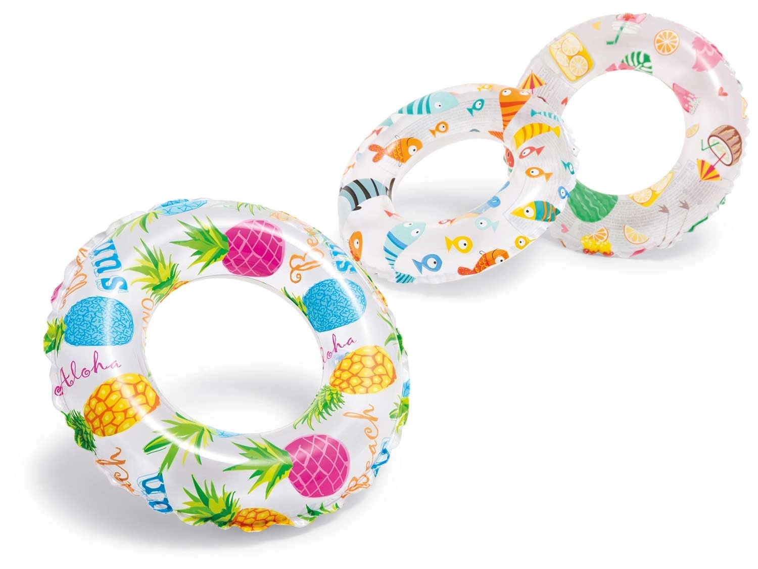 E-shop Nafukovací kruh do vody 51 cm INTEX – letné motívy