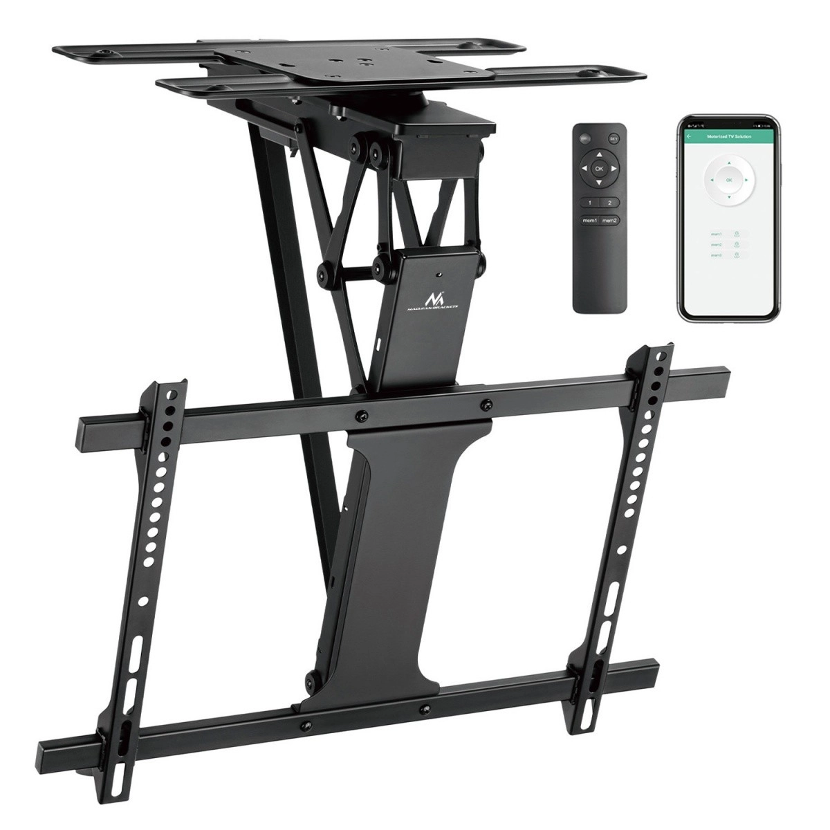 E-shop Elektrický stropný držiak na TV Maclean s Tuya pre 32–75 palcov