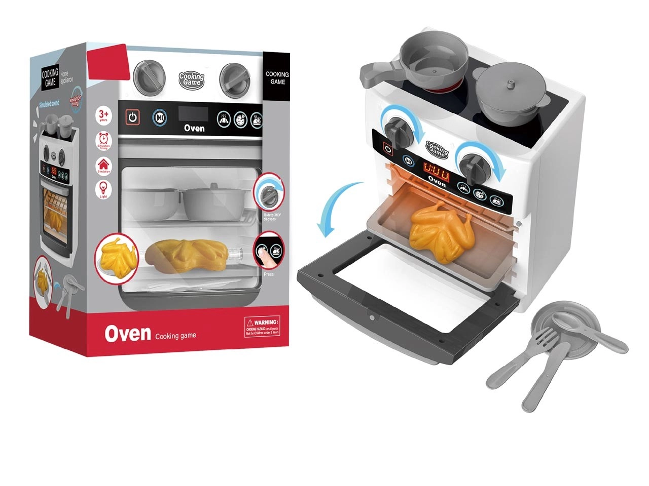 Detská kuchynka s rúrou so svetlami a zvukmi