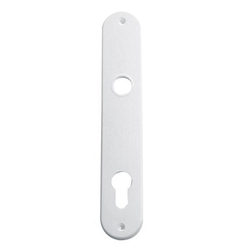E-shop Plastový dverový štít pre cylindrickú vložku, rozteč 90 mm, hnedý (balenie 10 párov)