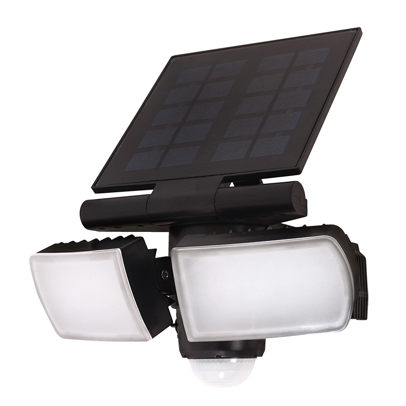 Solight LED solárny vonkajší reflektor so senzorom 8 W 600 lm čierny
