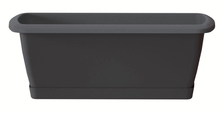 E-shop Prosperplast RESPANA SET Truhlík s miskou 49x18,4x14,5cm antracit ISE500P