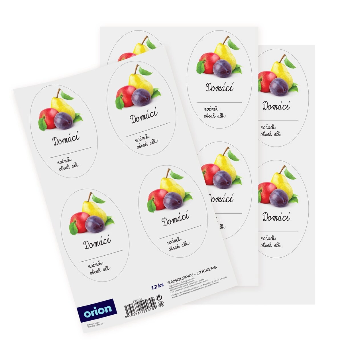 E-shop Samolepky na fľaše Domáce prázdne (12 ks)