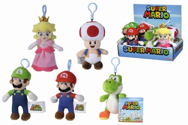 E-shop Prívesok na kľúče Plyšová Super Mario, 12,5 cm, 5 druhů, DP12