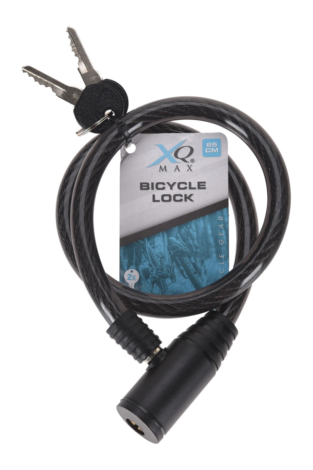 E-shop Lanový zámok na bicykel 12 × 650 mm, 2 kľúče