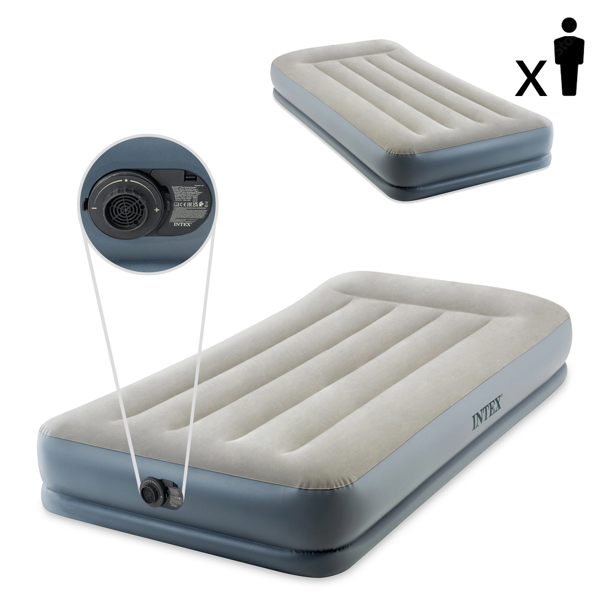 E-shop Intex 64116 MID RISE AirBed TWIN 99x191x30 cm