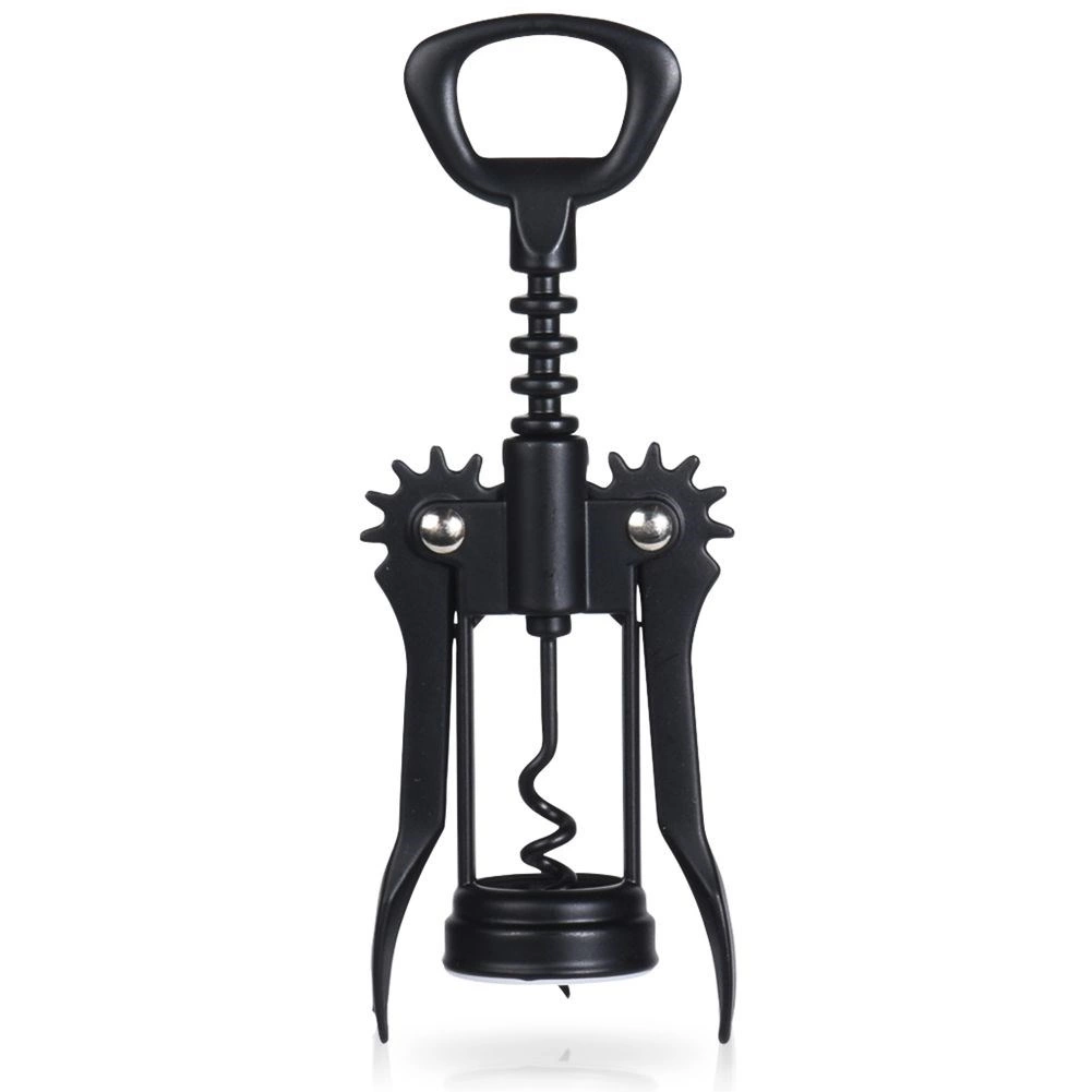 E-shop Kovový krídlový otvárač na víno, čierny, 16 cm