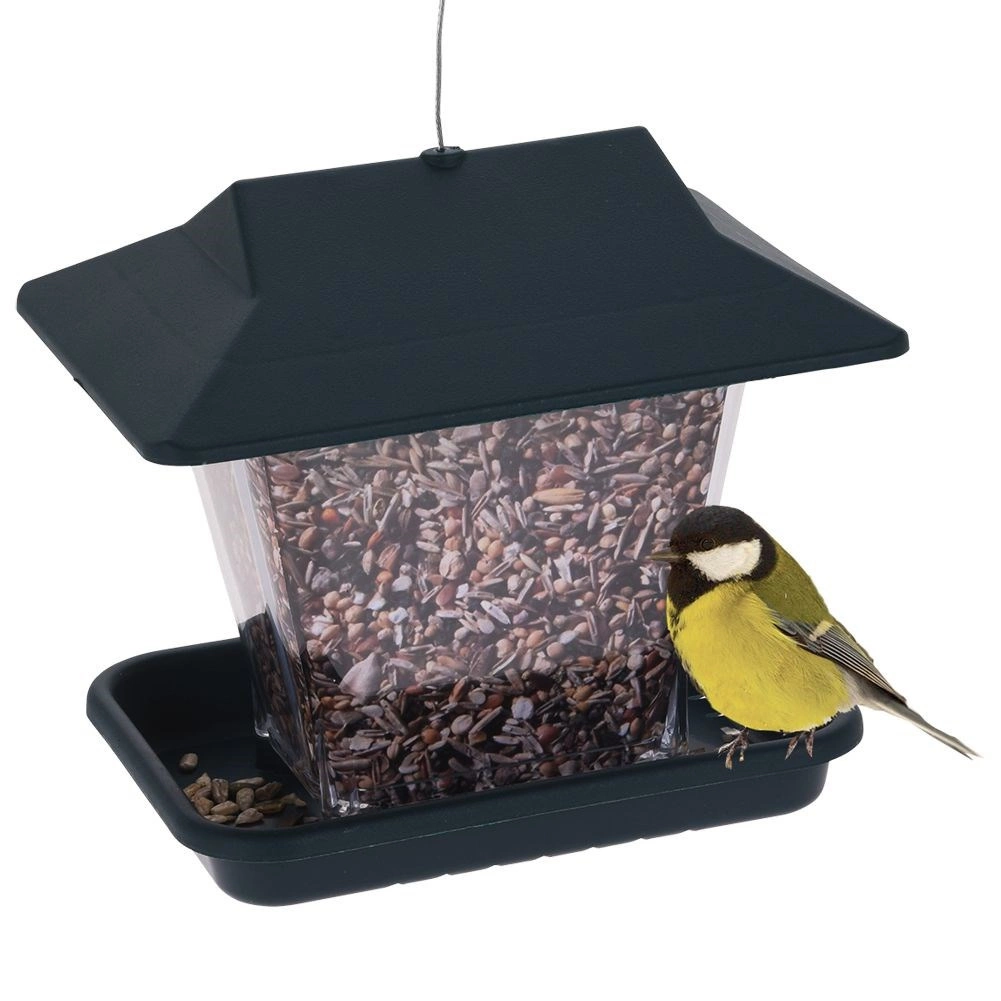 E-shop ProGarden Závesné kŕmidlo pre vtáky Harry 18 x 20 x 14 cm plast zelená