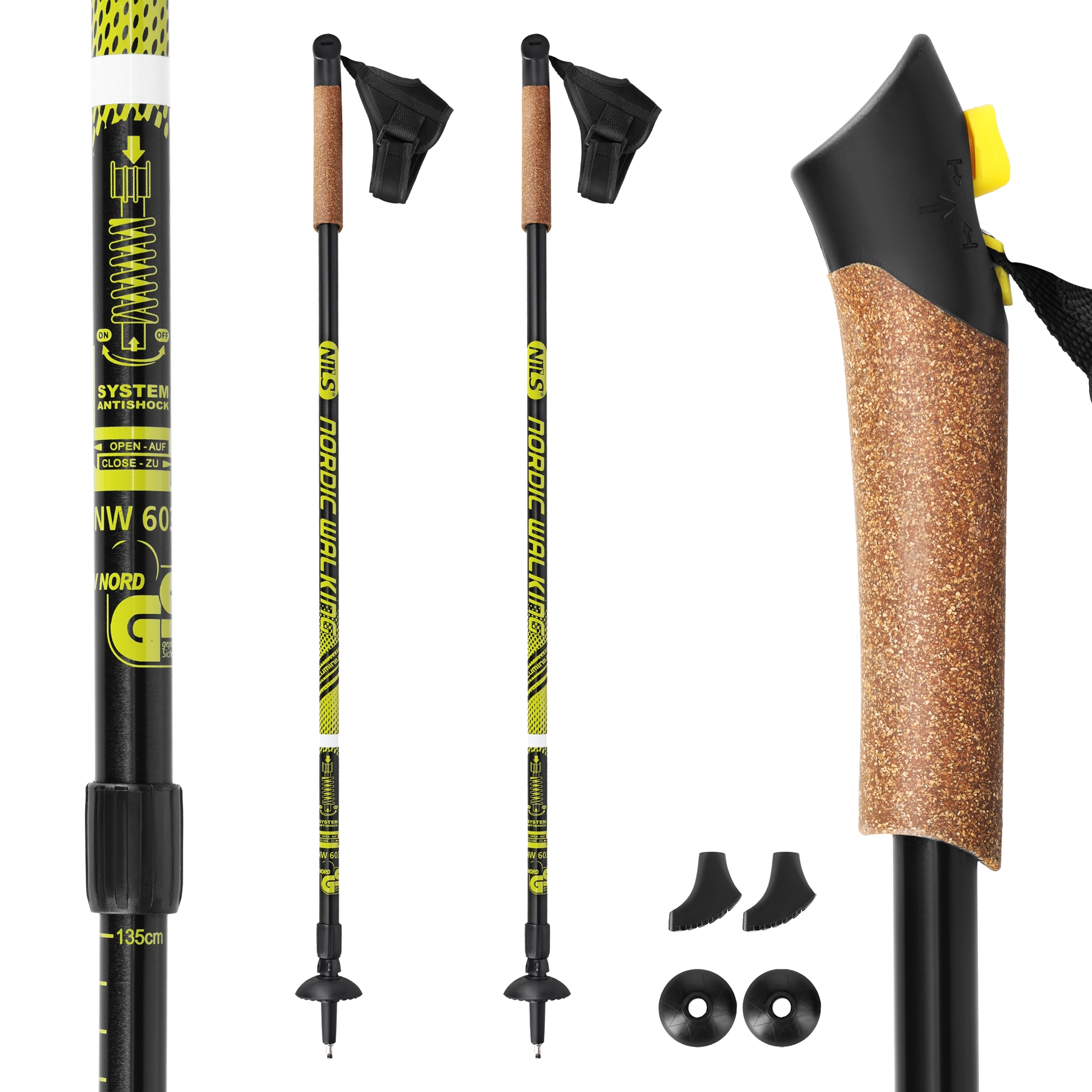 E-shop Nordic walking palice Nils Extreme s anti-shock