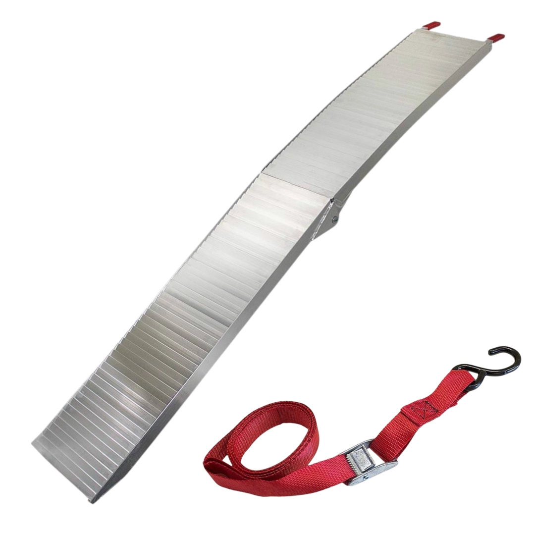 Skladacia hliníková nájazdová rampа 205 cm, 340 kg, protišmyková