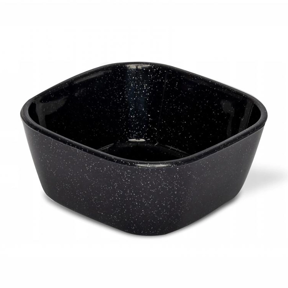 E-shop Čierna hranatá miska na dipy 100 ml 7 × 7 × 3 cm