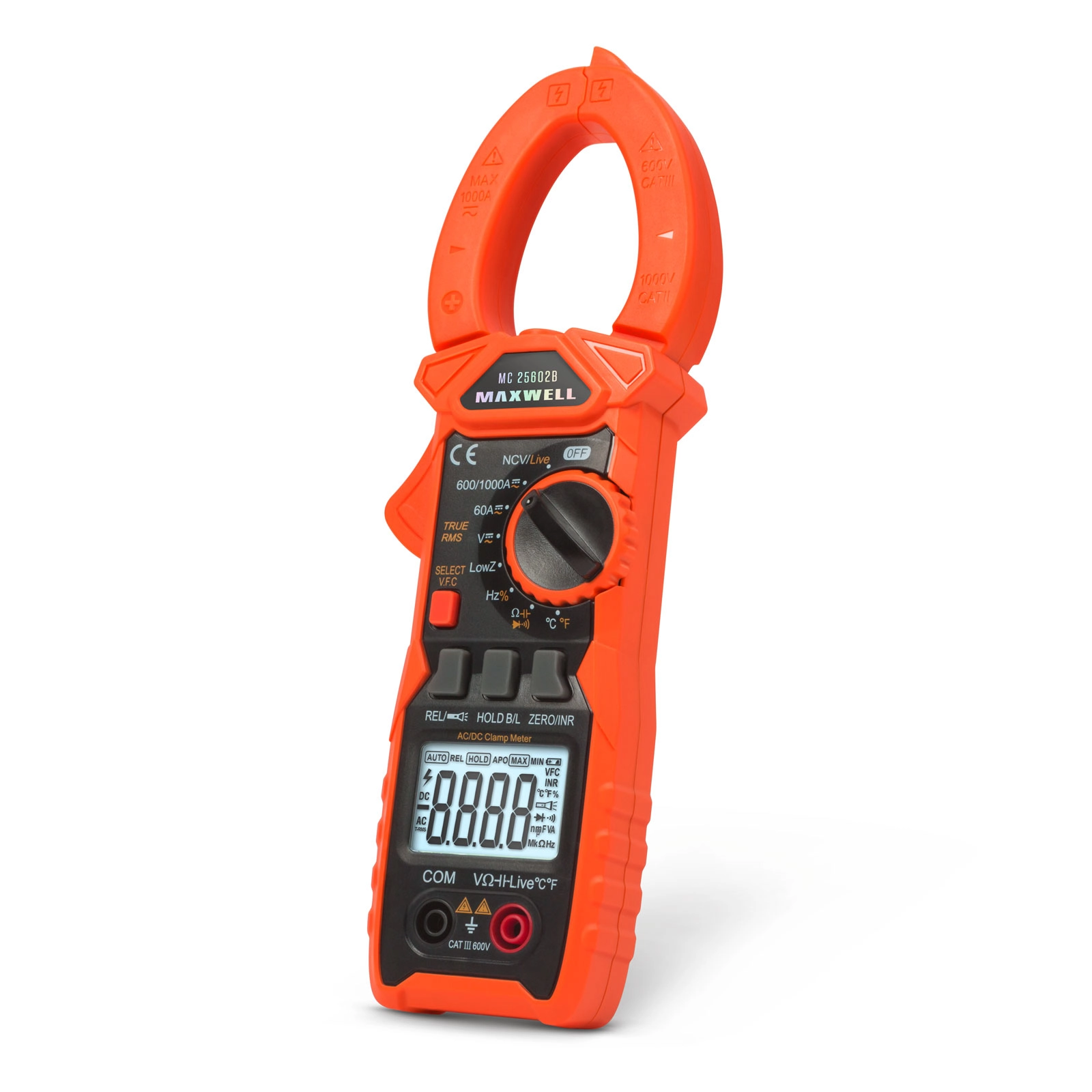 Kliešťový multimeter MAXWELL True RMS AC/DC 1000 A s pracovným svetlom
