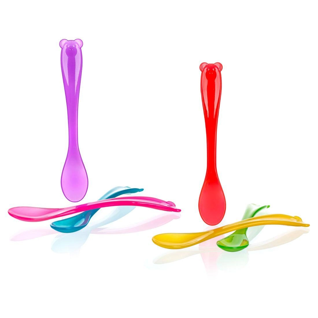 E-shop Detské lyžičky 4Kids, plastové, 13,5 cm, mix farieb, 3 ks
