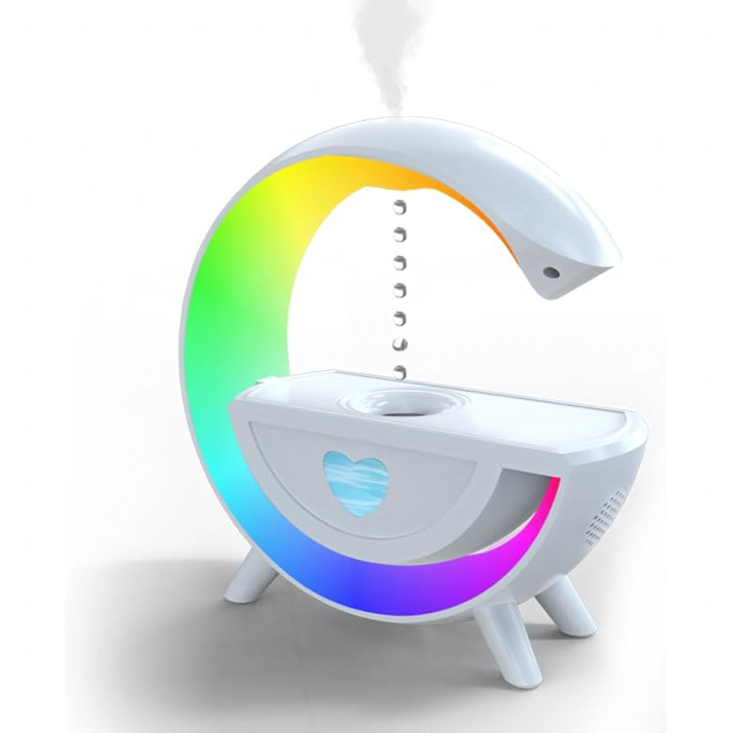 Antigravitačný zvlhčovač vzduchu s aromaterapiou, RGB nočnou lampou a Bluetooth reproduktorom