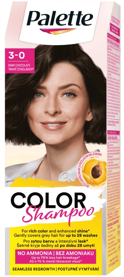 Schwarzkopf Palette Color Shampoo tónovací šampón odtieň 3-0 Dark Chocolate 50 ml