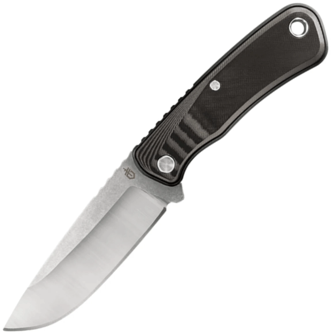 Gerber Downwind fixed DP black robustný outdoorový nôž 10,8 cm čierno-sivý