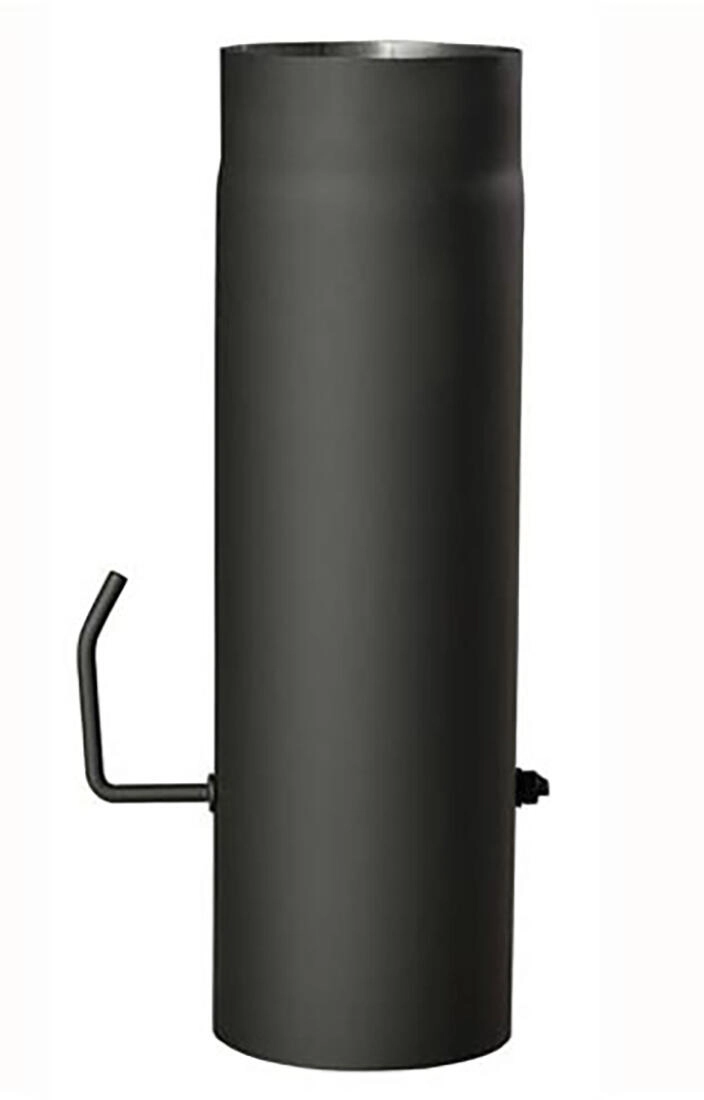 E-shop Dymová rúrka s klapkou 145 mm, dĺžka 500 mm, čierna