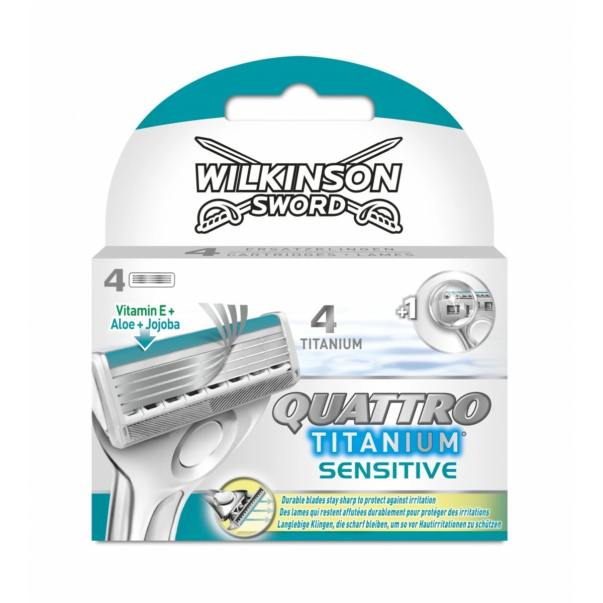 E-shop Wilkinson Quattro Titanium Sensitive náhradné hlavice 4 ks