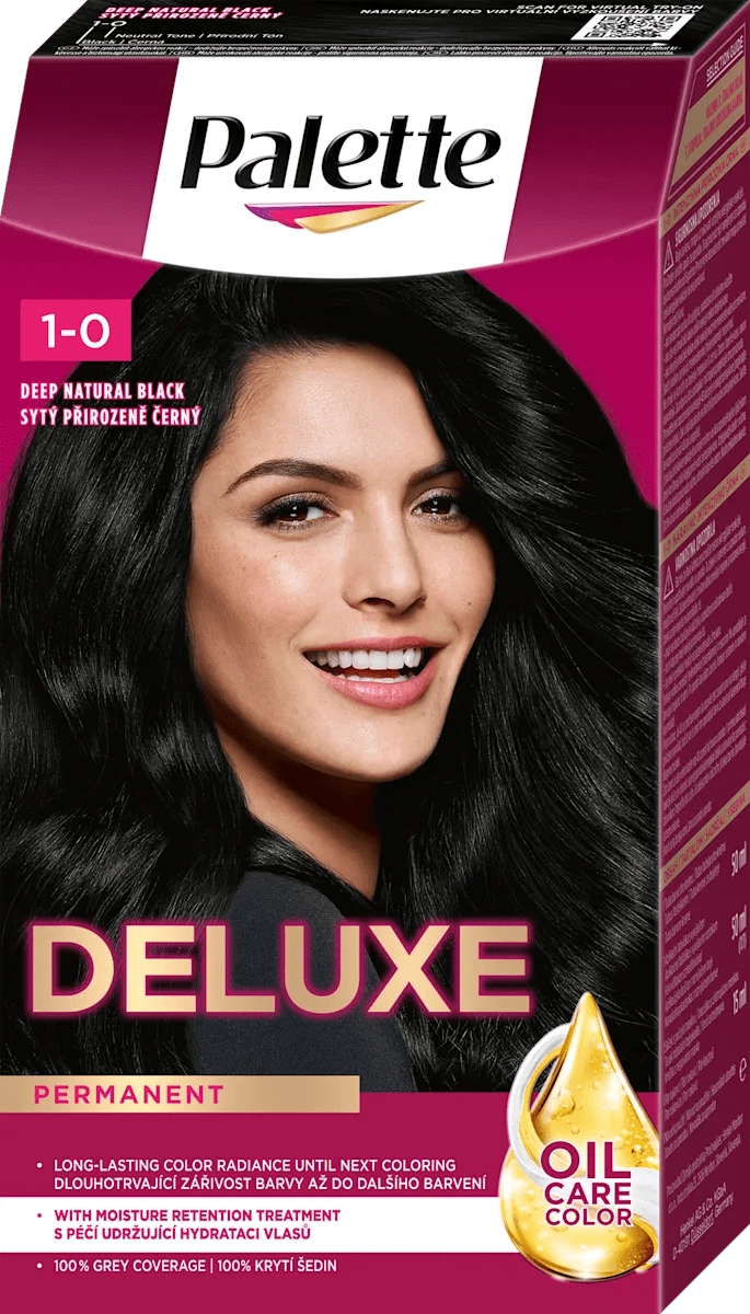 Schwarzkopf Palette Deluxe 1-0 sýty prirodzene čierny 115 ml