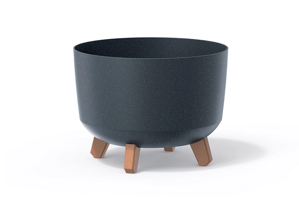 E-shop PROSPERPLAST Kvetináč GRACIA STANDARD ECO WOOD antracit 33,9cm