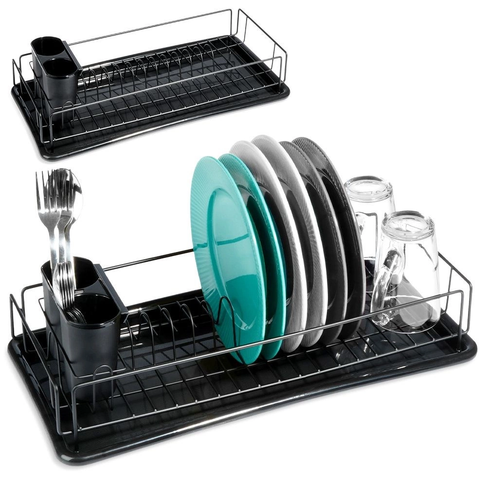 odkvapkávač na riad čierny 50 × 24 × 9 cm