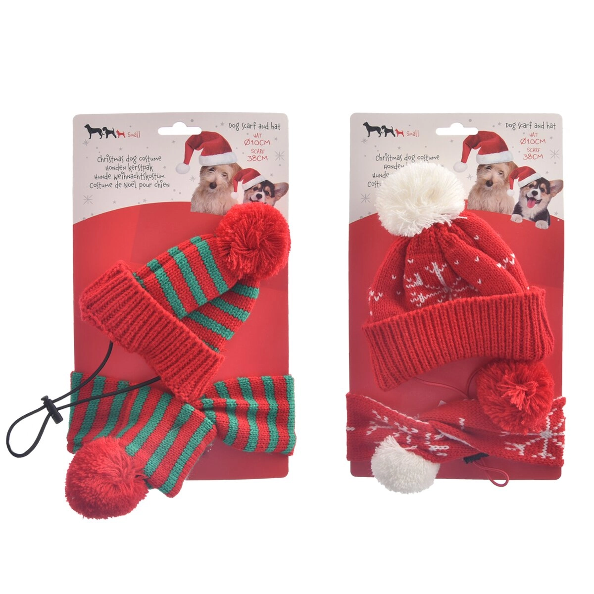 E-shop Vianočný set čiapky a šálu pre psa