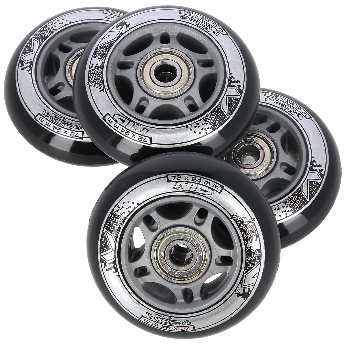 E-shop Sada koliesok pre in-line korčule 72 × 24 mm s ložiskami ABEC 9 NILS EXTREME