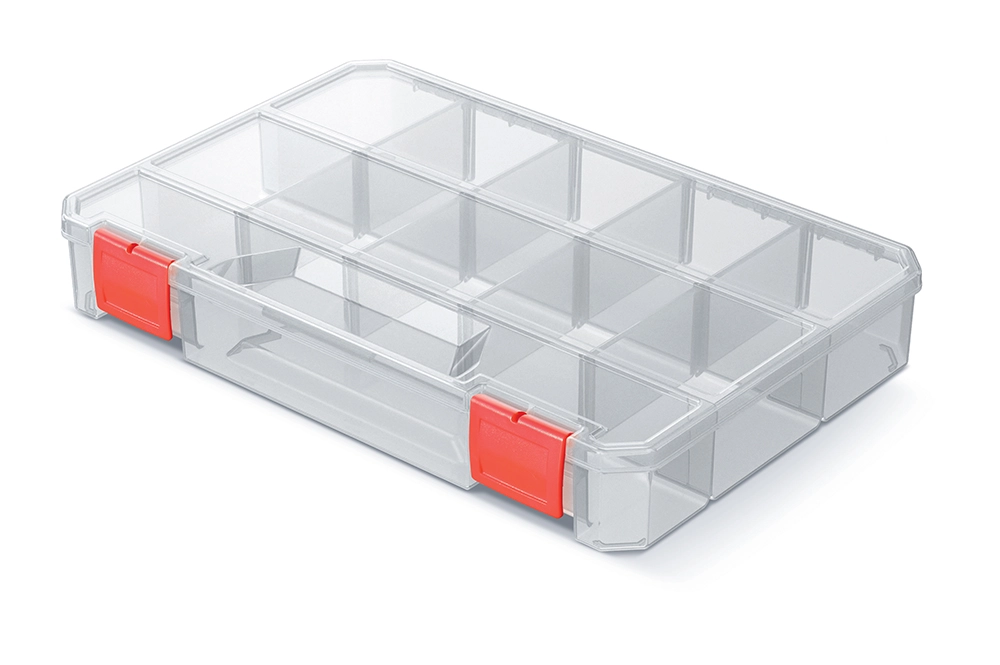 E-shop Prosperplast box organizér 27,5x18,6x4,1cm SQR BOX KSQ30204 transparentný Kistenberg