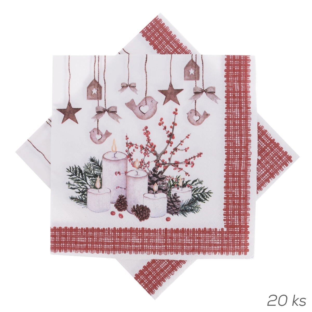 E-shop Vianočné papierové obrúsky 33 × 33 cm (20 ks)