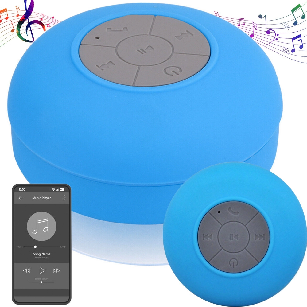 Bezdrôtový mini Bluetooth reproduktor IPX4 s prísavkou