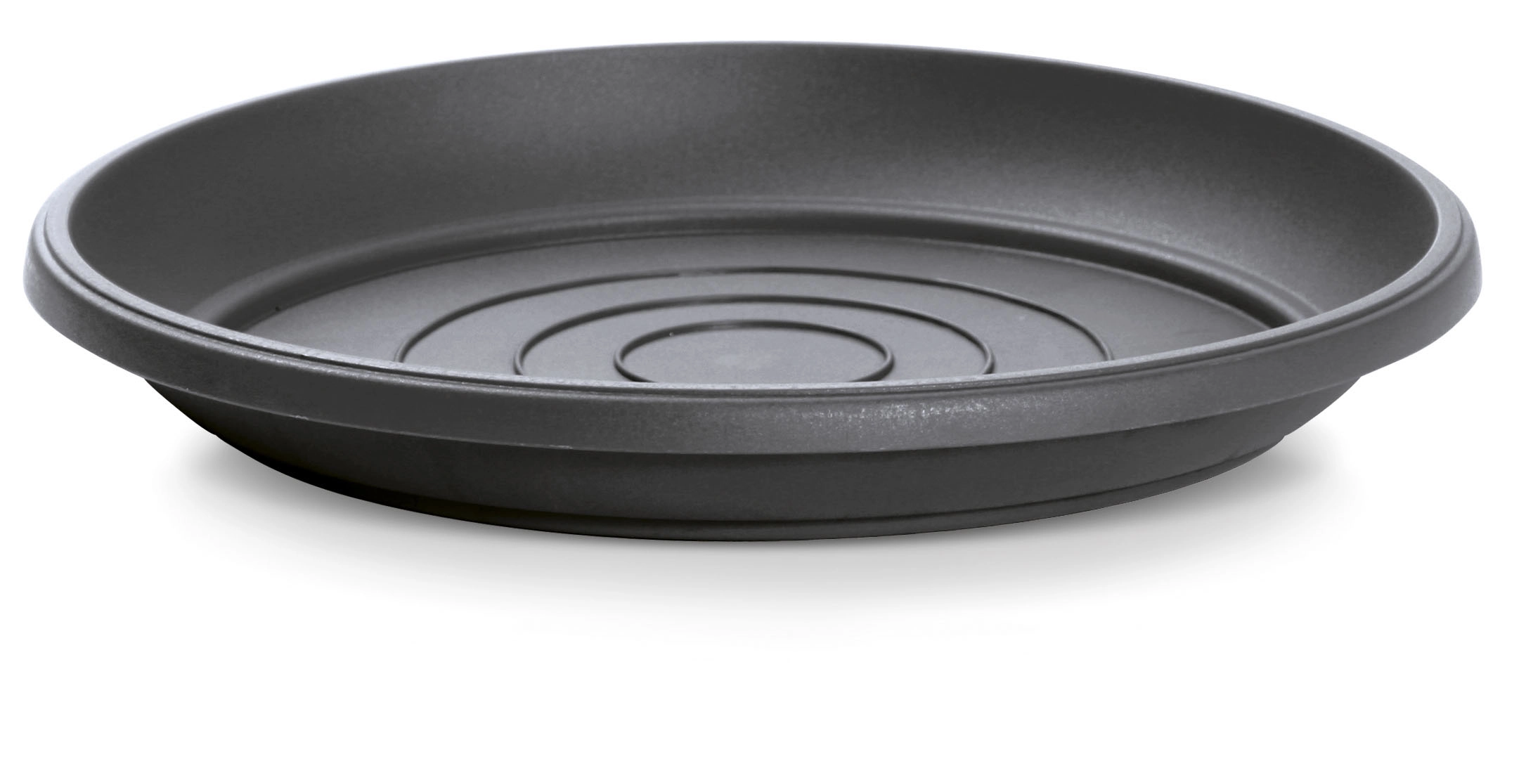 E-shop Miska pod kvetináč Terra okrúhla antracitová 29 cm