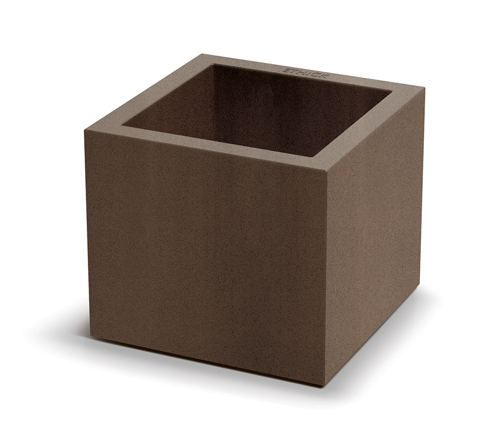 E-shop Prosperplast Plastový květináč CUBLASO SQUARE hnědý, 29 cm
