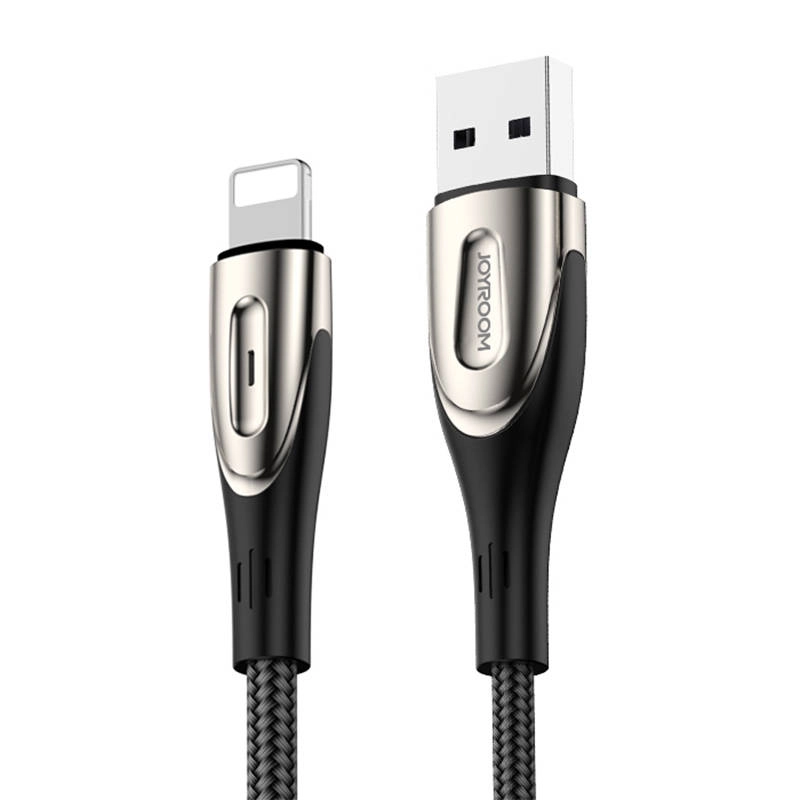 E-shop Joyroom S-M411 na rýchle nabíjanie série Sharp USB-A - Lightning 3A, 3m, černý